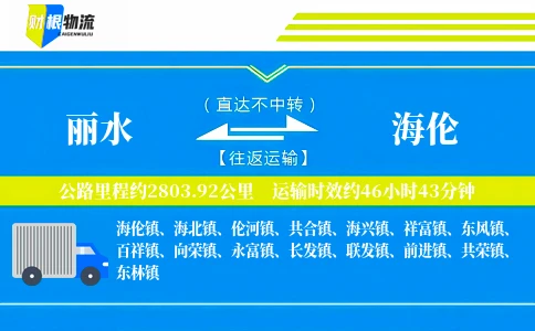 丽水到海伦物流公司