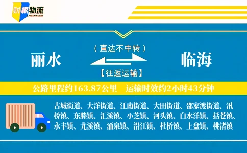 丽水到临海物流公司