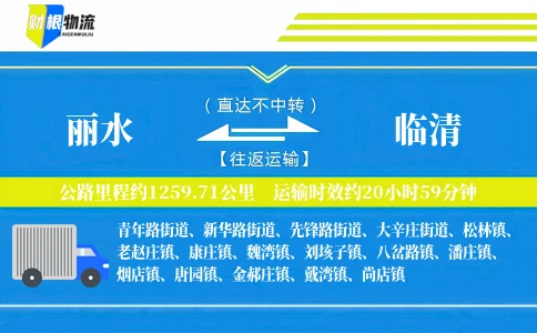 丽水到临清物流公司