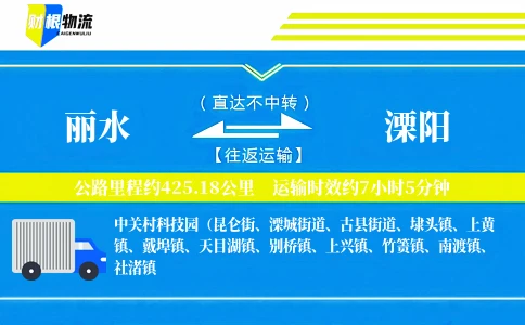 丽水到溧阳物流公司