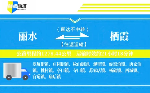 丽水到栖霞物流公司