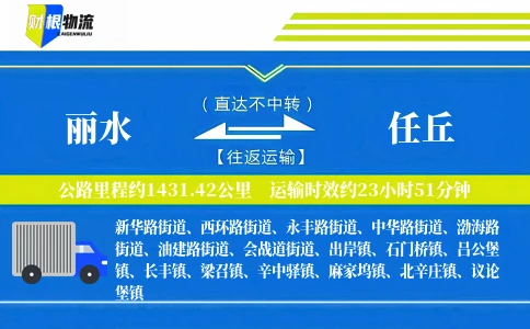 丽水到任丘物流公司