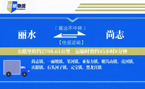 丽水到尚志物流公司