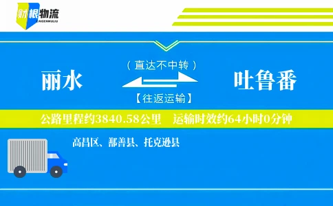 丽水到吐鲁番物流公司