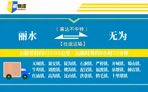 丽水到无为物流公司