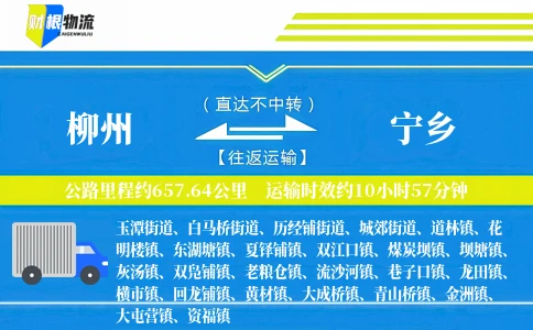 柳州到宁乡物流公司