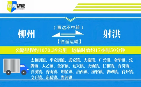 柳州到射洪物流公司