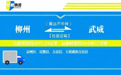 柳州到武威物流公司