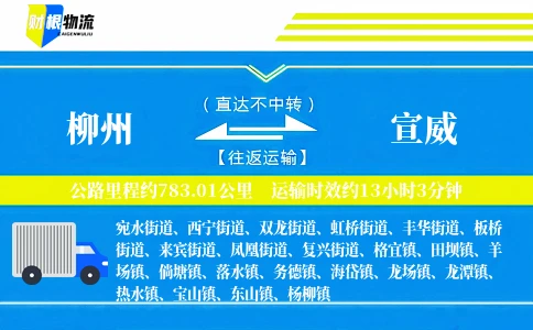 柳州到宣威物流公司
