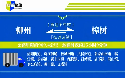 柳州到樟树物流公司