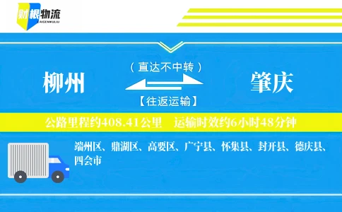 柳州到肇庆物流公司