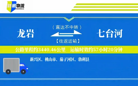 龙岩到七台河物流公司