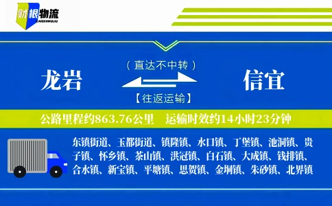 龙岩到信宜物流公司