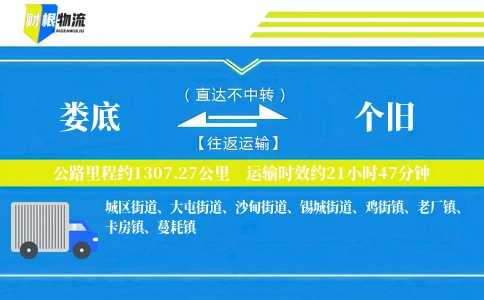 娄底到个旧物流公司