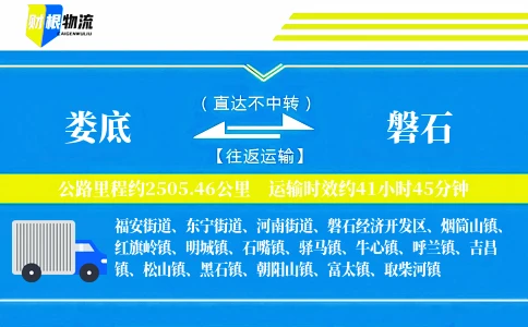娄底到磐石物流公司