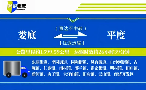 娄底到平度物流公司