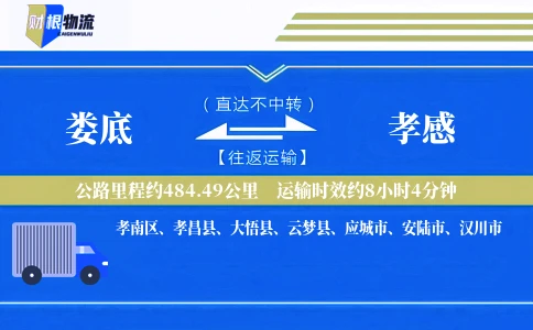 娄底到孝感物流公司