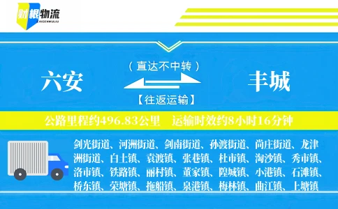 六安到丰城物流公司