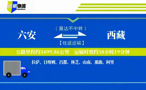 六安到西藏物流公司