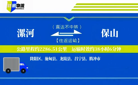 漯河到保山物流公司