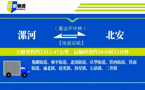 漯河到北安物流公司