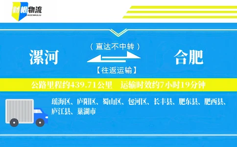 漯河到合肥物流公司