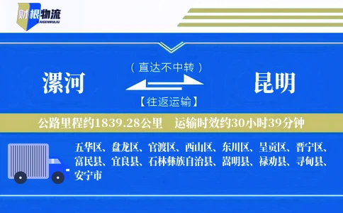 漯河到昆明物流公司