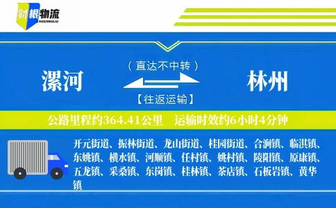 漯河到林州物流公司