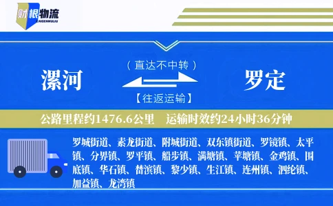 漯河到罗定物流公司