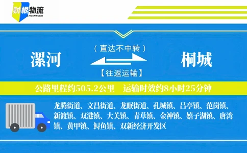 漯河到桐城物流公司