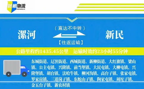 漯河到新民物流公司