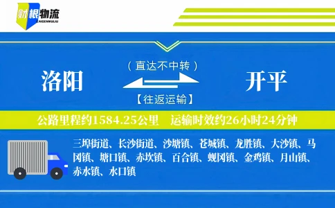 洛阳到开平物流公司