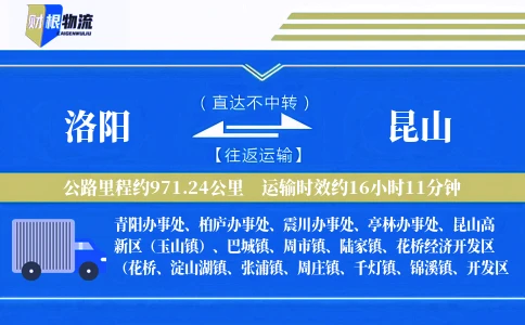 洛阳到昆山物流公司