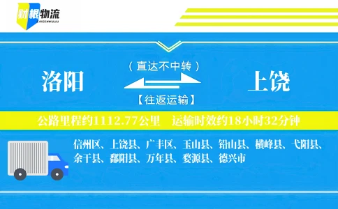 洛阳到上饶物流公司