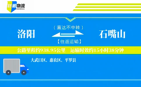洛阳到石嘴山物流公司