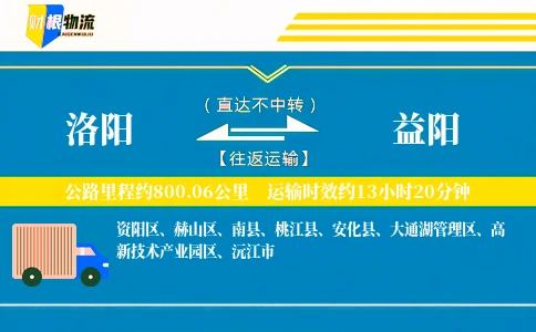 洛阳到益阳物流公司