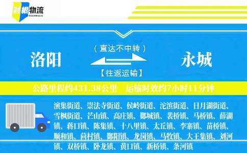 洛阳到永城物流公司