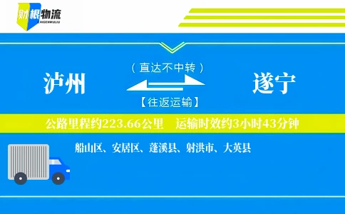 泸州到遂宁物流公司