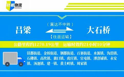 吕梁到大石桥物流公司