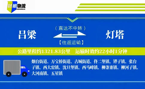 吕梁到灯塔物流公司