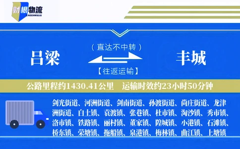 吕梁到丰城物流公司
