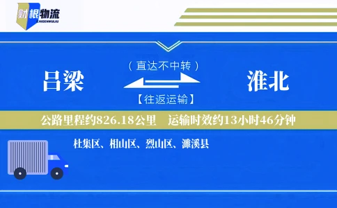 吕梁到淮北物流公司