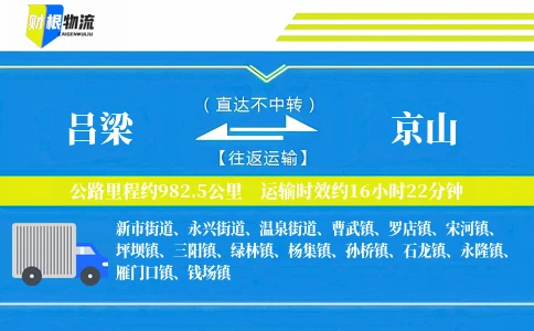 吕梁到京山物流公司