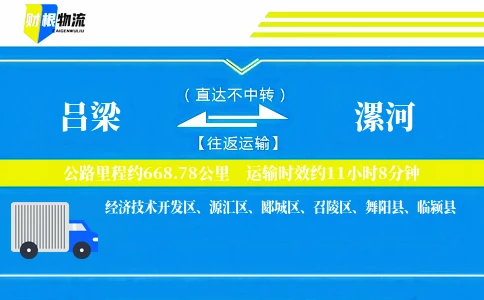吕梁到漯河物流公司