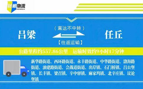 吕梁到任丘物流公司