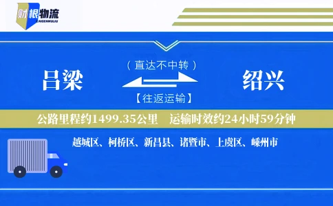 吕梁到绍兴物流公司