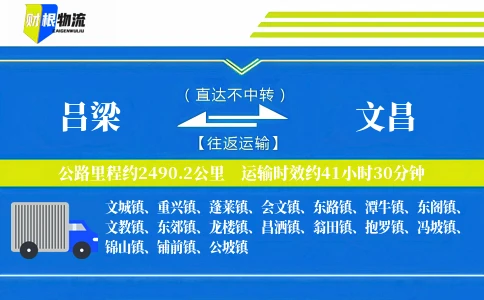吕梁到文昌物流公司