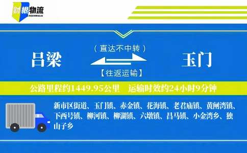 吕梁到玉门物流公司