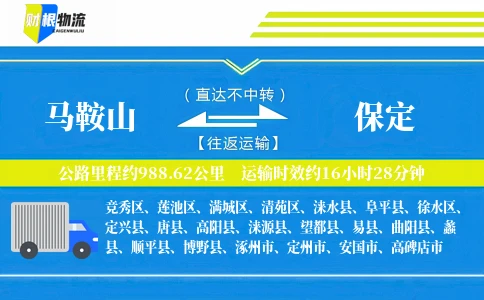 马鞍山到保定物流公司