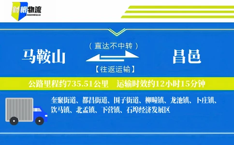 马鞍山到昌邑物流公司